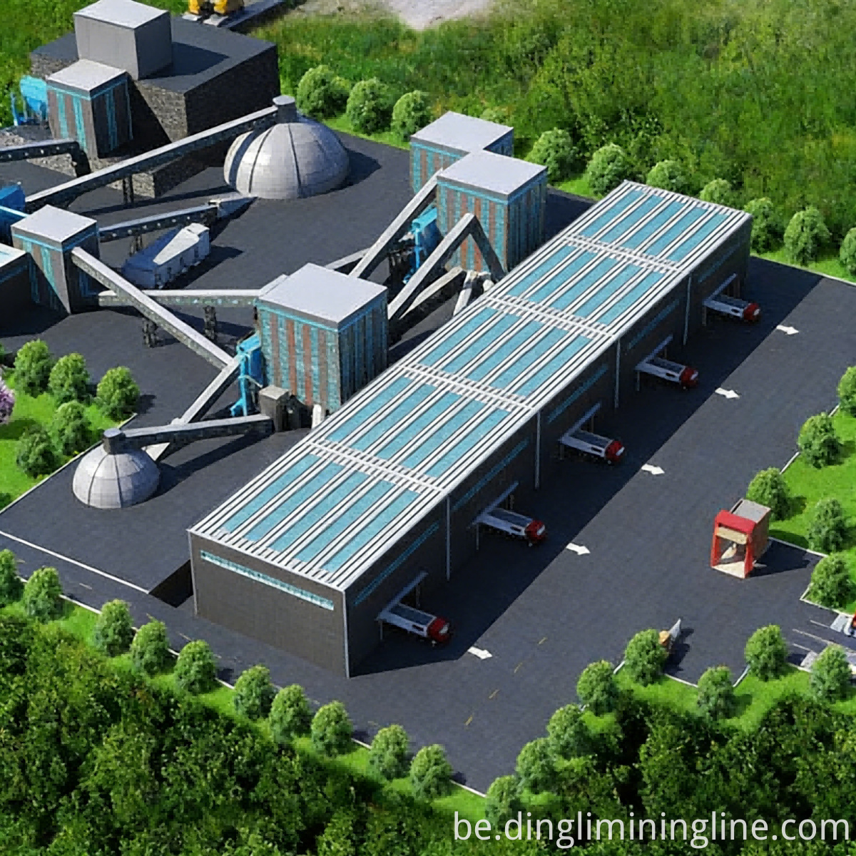 Dust-Free Operation Stone Line